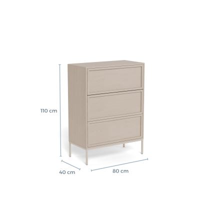 Ladekast ALIN 80x40 cm taupe