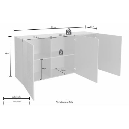 Ladekast ARIA Sonoma-eik