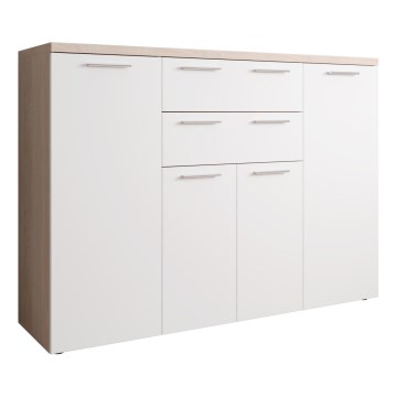 Ladekast BRUNO sonoma eik/wit