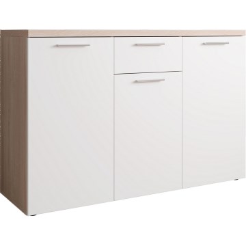Ladekast BRUNO sonoma eik/wit