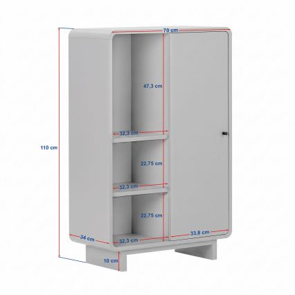 Ladekast KABIN 70x110x34 cm eiken