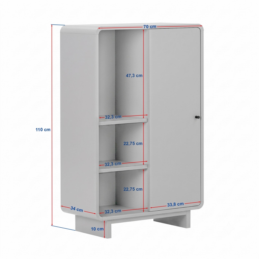 Ladekast KABIN 70x110x34 cm eiken