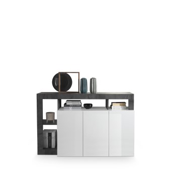 Ladekast LENOR wit/antraciet