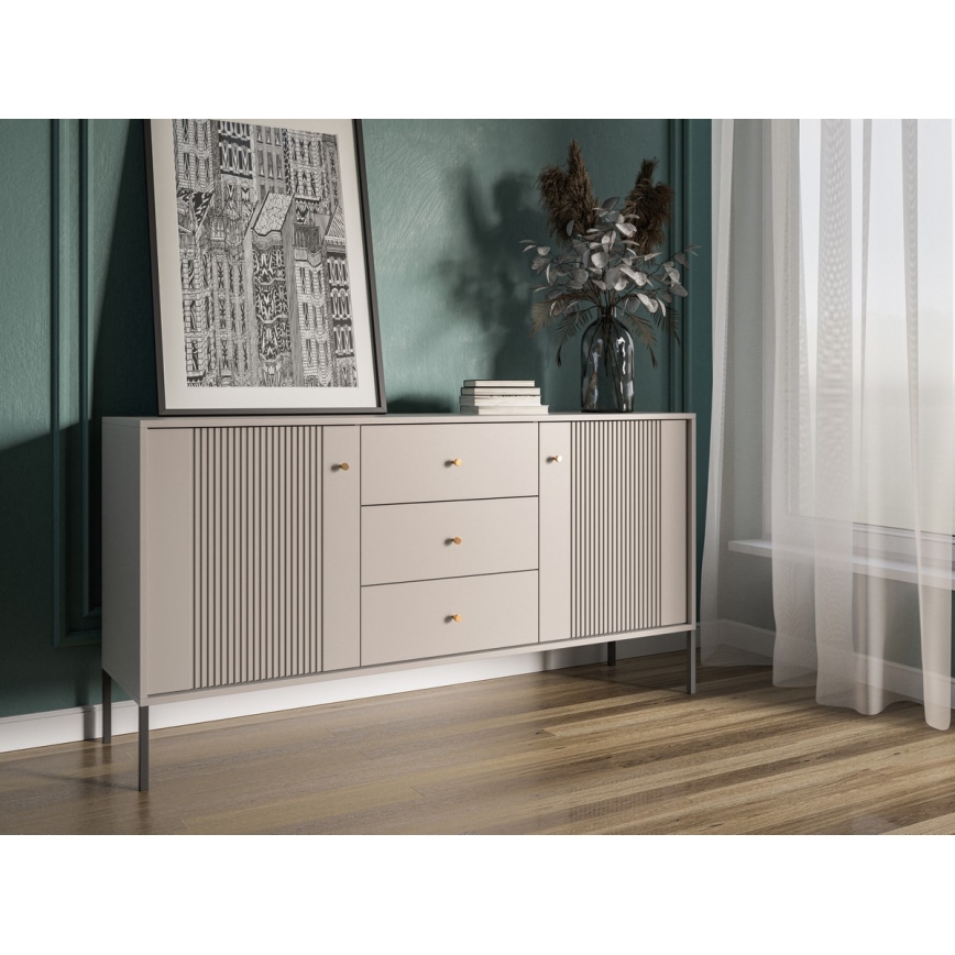 Ladekast LUE beige/zwart