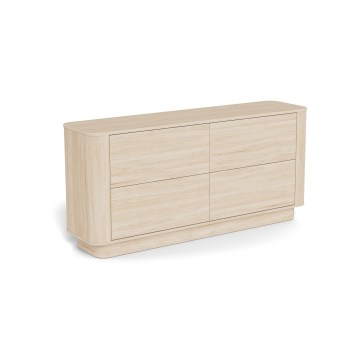 Ladekast MADERA 160x75 cm wit eiken