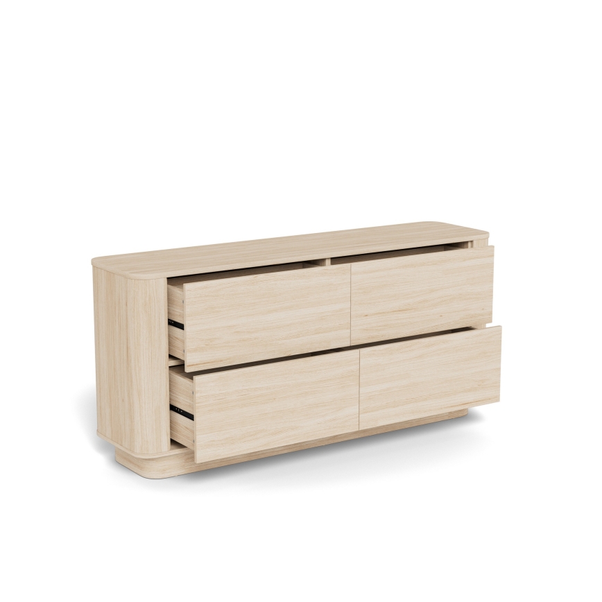 Ladekast MADERA 160x75 cm wit eiken