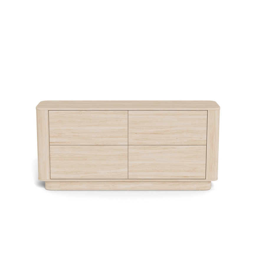 Ladekast MADERA 160x75 cm wit eiken