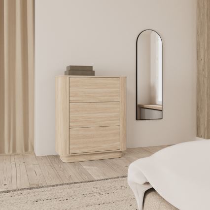 Ladekast MADERA 90x107 cm witte eik