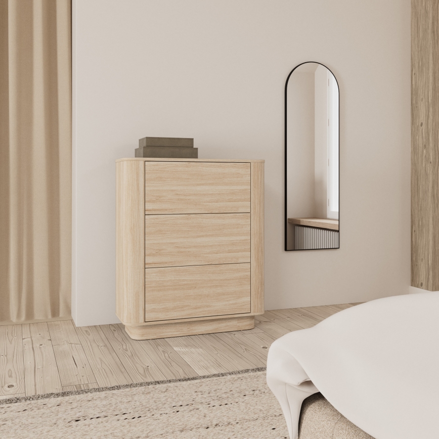 Ladekast MADERA 90x107 cm witte eik