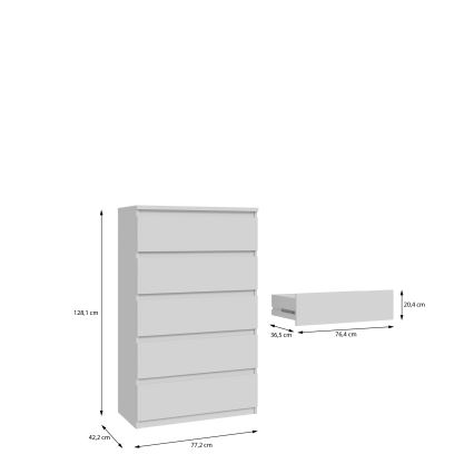 Ladekast met lades MAO, wit
