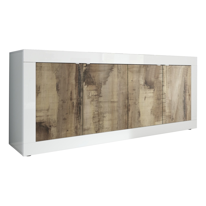 Ladekast NERILA wit/bruin