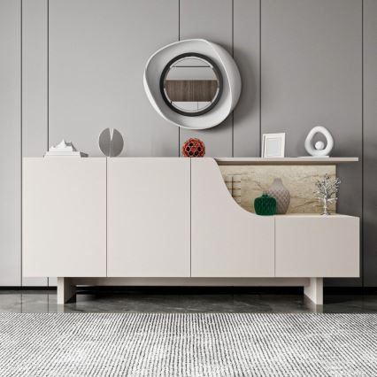 Ladekast ORBIS 180x40 cm crème/beige