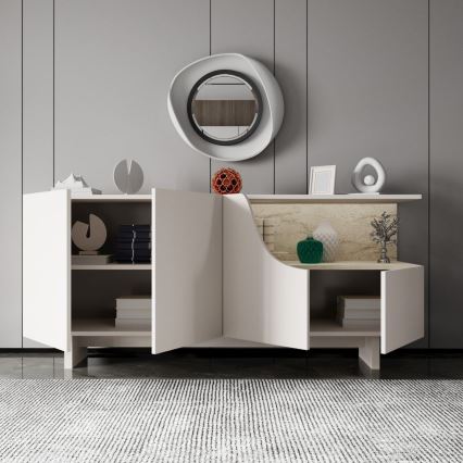 Ladekast ORBIS 180x40 cm crème/beige