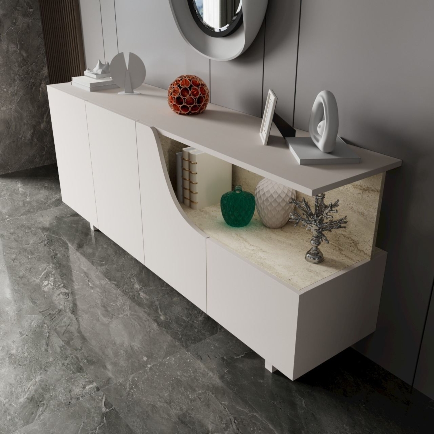 Ladekast ORBIS 180x40 cm crème/beige