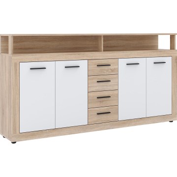 Ladekast RUNA Sonoma eik/wit