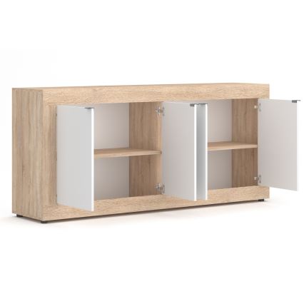 Ladekast RUNEA Sonoma eik/wit