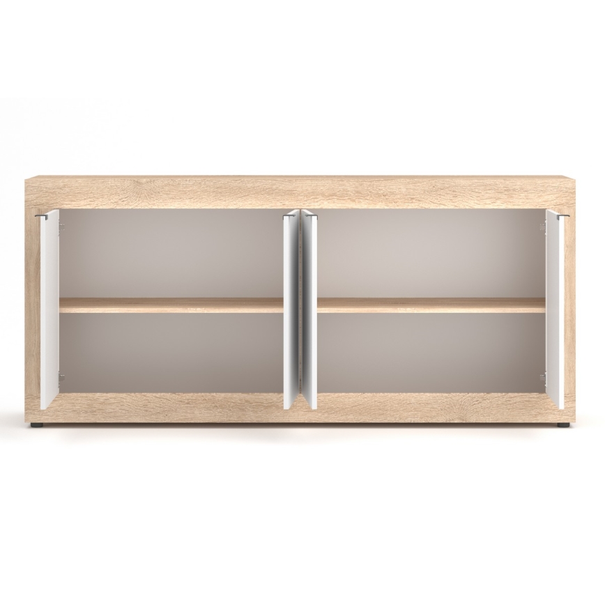 Ladekast RUNEA Sonoma eik/wit