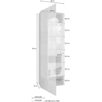 Ladekast SERIAN betongrijs