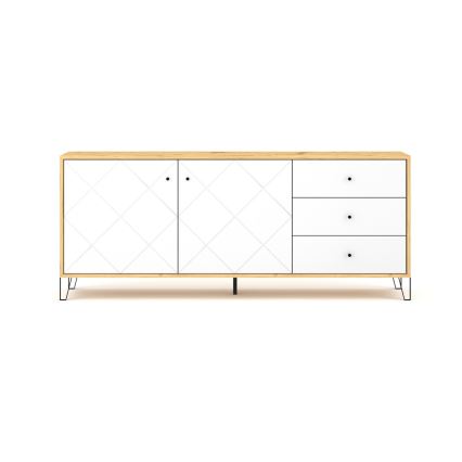 Ladekast SULA artisan eiken/wit
