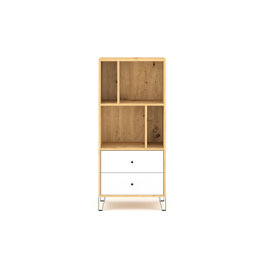 Ladekast SULA eiken artisan/wit