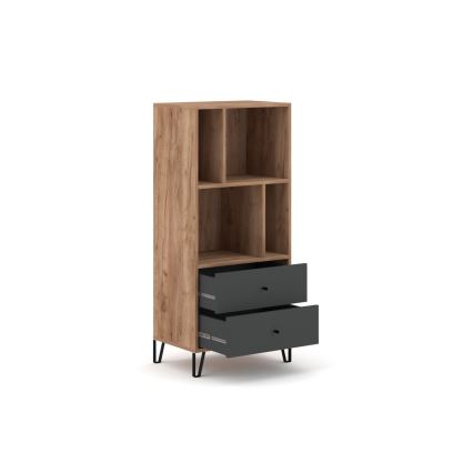 Ladekast SULA eiken craft/zwart