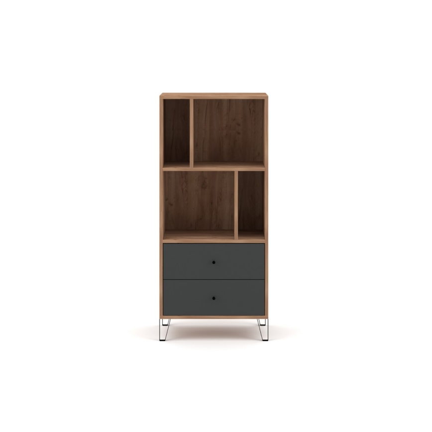 Ladekast SULA eiken craft/zwart