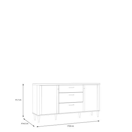 Ladekast VIRO bruin/beige