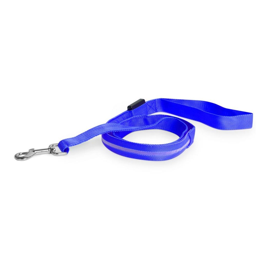 Laisse rechargeable 120 cm LED 2xCR2032/5V/40 mAh bleu