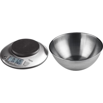 Lamart - Balance de cuisine numérique avec écran LCD et bol 2xAAA acier inoxydable