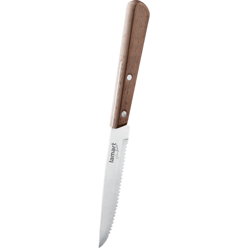 Lamart - Lot de couverts à steak Noyer 8 pièces Noyer