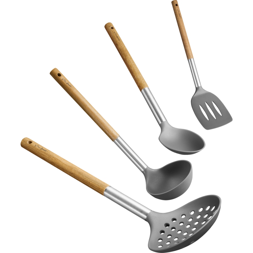 Lamart - Lot d'ustensiles de cuisine 4 pcs acacia