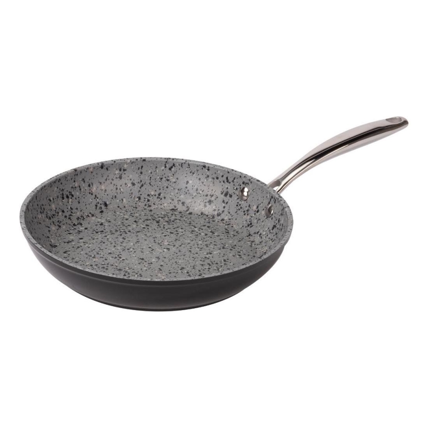 Lamart - Poêle en granit 26 cm noir/gris/acier inoxydable