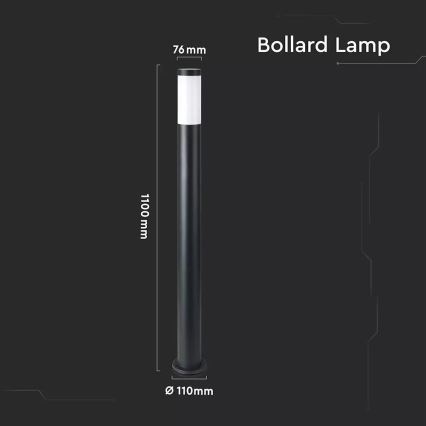 Lamp voor Buiten 1xE27/60W/230V IP44 110cm zwart