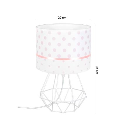 Lamp voor Kinderen PIKKI 1xE27/60W/230V roze