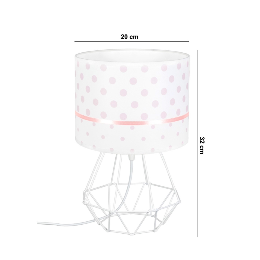 Lamp voor Kinderen PIKKI 1xE27/60W/230V roze
