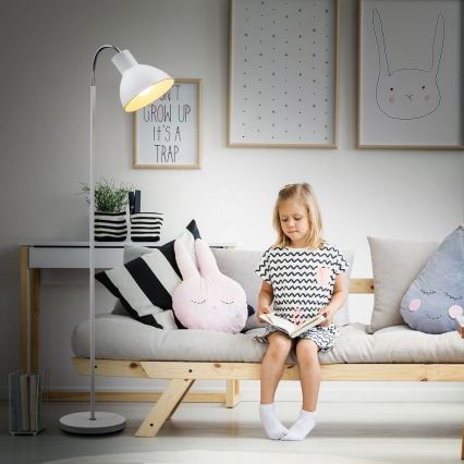 Lampadaire 1 ampoule E27, 25 W, 230 V, blanc