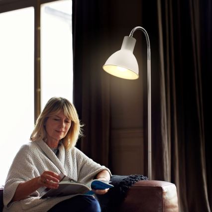 Lampadaire 1 ampoule E27, 25 W, 230 V, blanc