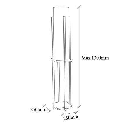 Lampadaire 1xE27/40W/230V beige