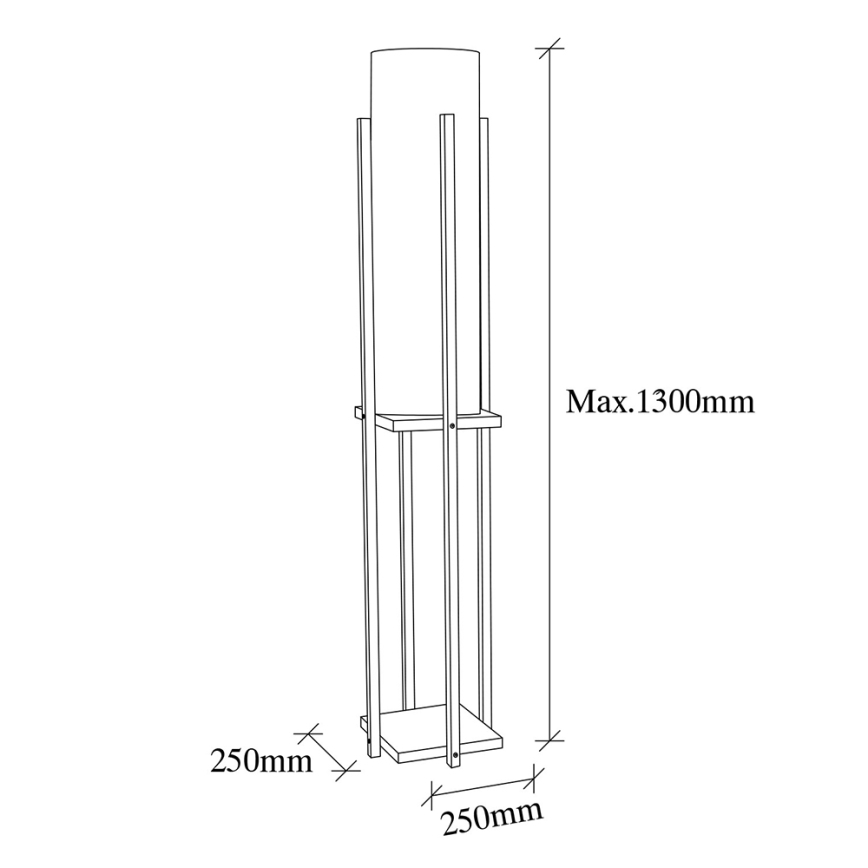 Lampadaire 1xE27/40W/230V beige