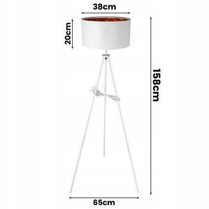 Lampadaire 1xE27/40W/230V blanc