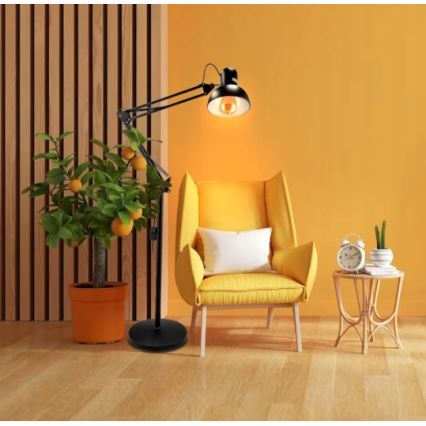 Lampadaire 1xE27/40W/230V noir