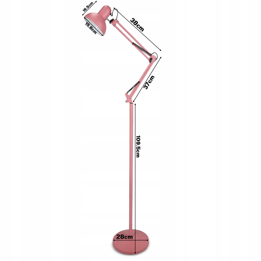 Lampadaire 1xE27/40W/230V rose