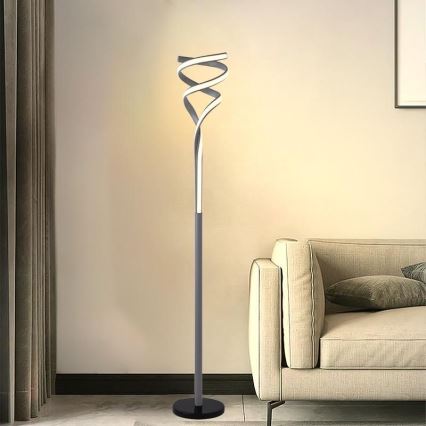Lampadaire à intensité variable LED/50W/230V 3000-6500K gris + Télécommande