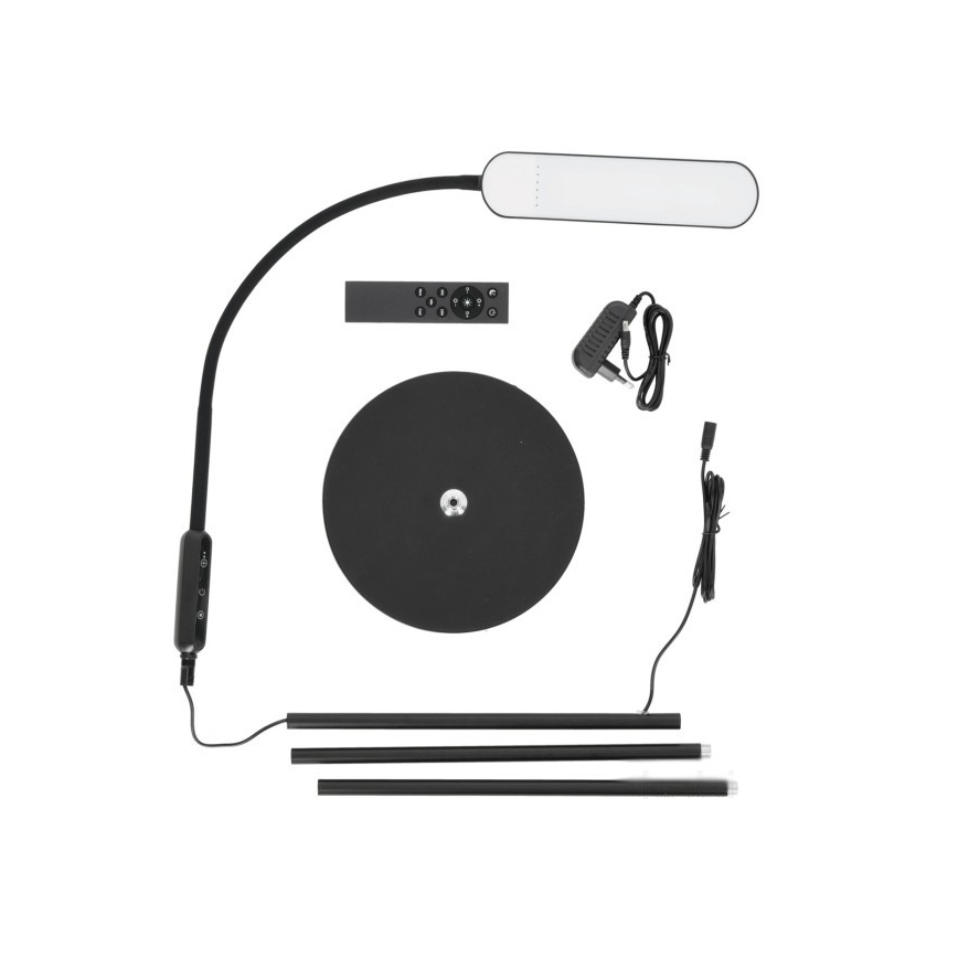Lampadaire à intensité variable TEILO LED/10W/230V 3000/4000/6500K noir + Télécommande
