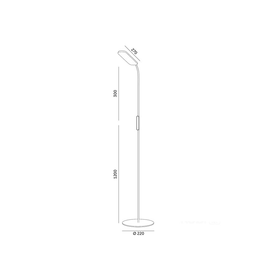 Lampadaire à intensité variable TEILO LED/10W/230V 3000/4000/6500K noir + Télécommande