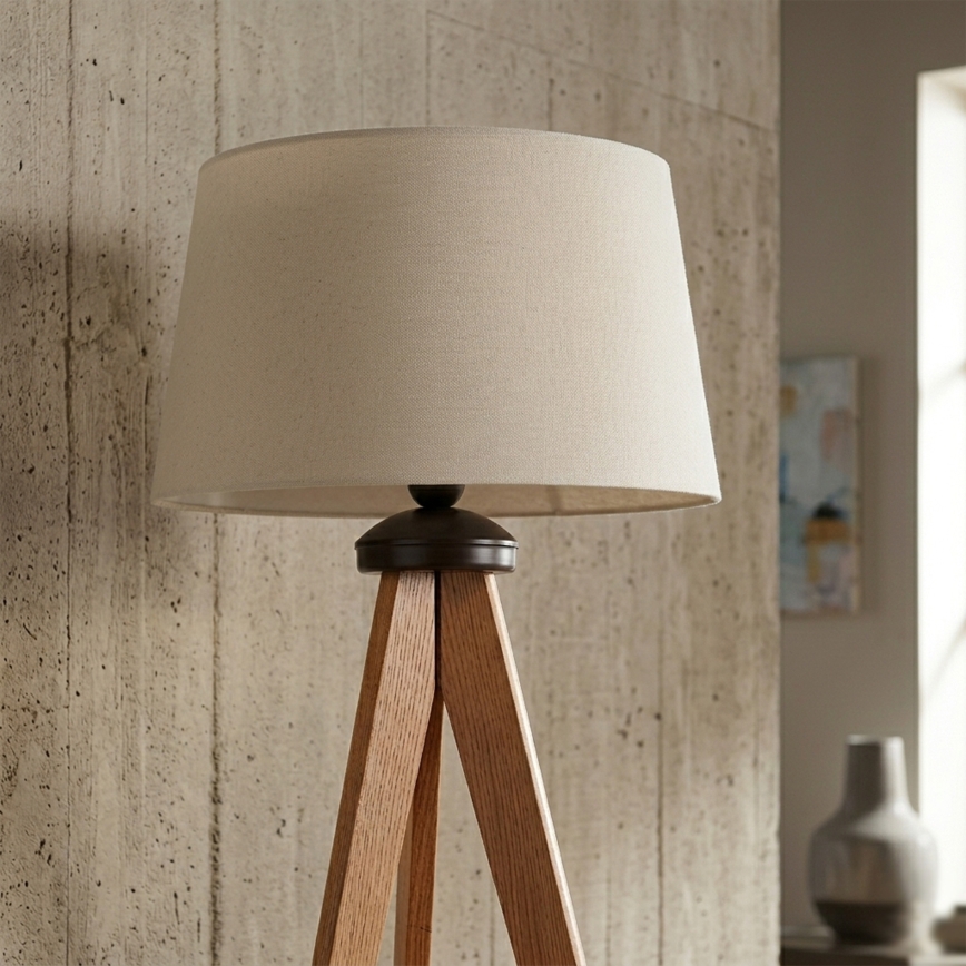 Lampadaire AIDA 1xE27/15W/230V chêne/crème