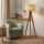 Lampadaire AIDA 1xE27/15W/230V chêne/raphia