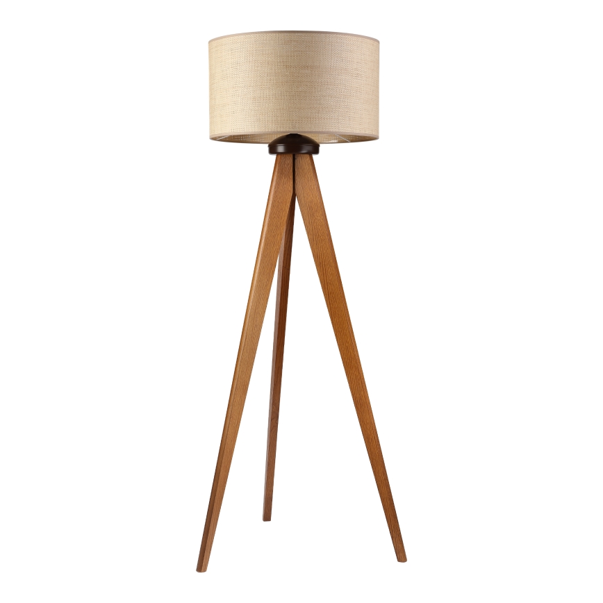 Lampadaire AIDA 1xE27/15W/230V chêne/raphia