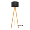 Lampadaire ALBA 1xE27/15W/230V noir/chêne