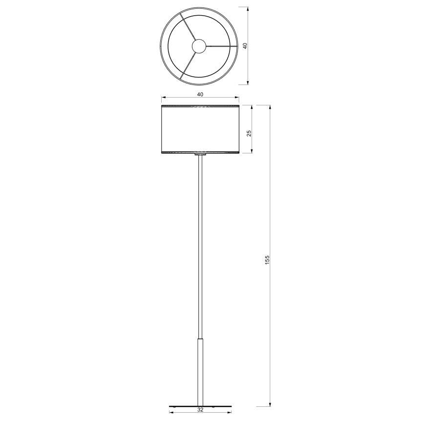 Lampadaire ARDEN 1xE27/15W/230V beige/marron